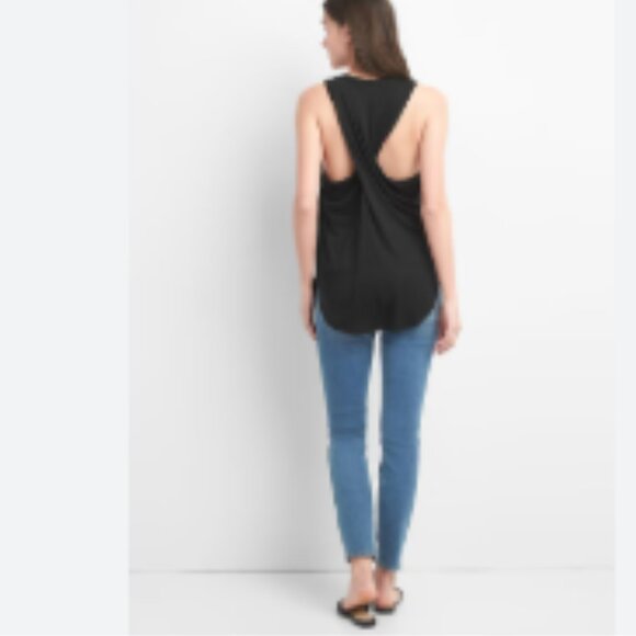 NWT! Gap - Softspun Twistback Tank Top 669526 | Navy Blue | Size XS - Picture 9 of 15
